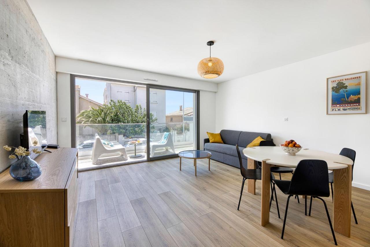 Superbe T2 neuf, climatisé 2nd ligne, balcon, jardin, prestations haut de gamme Carnon-Plage Exterior foto