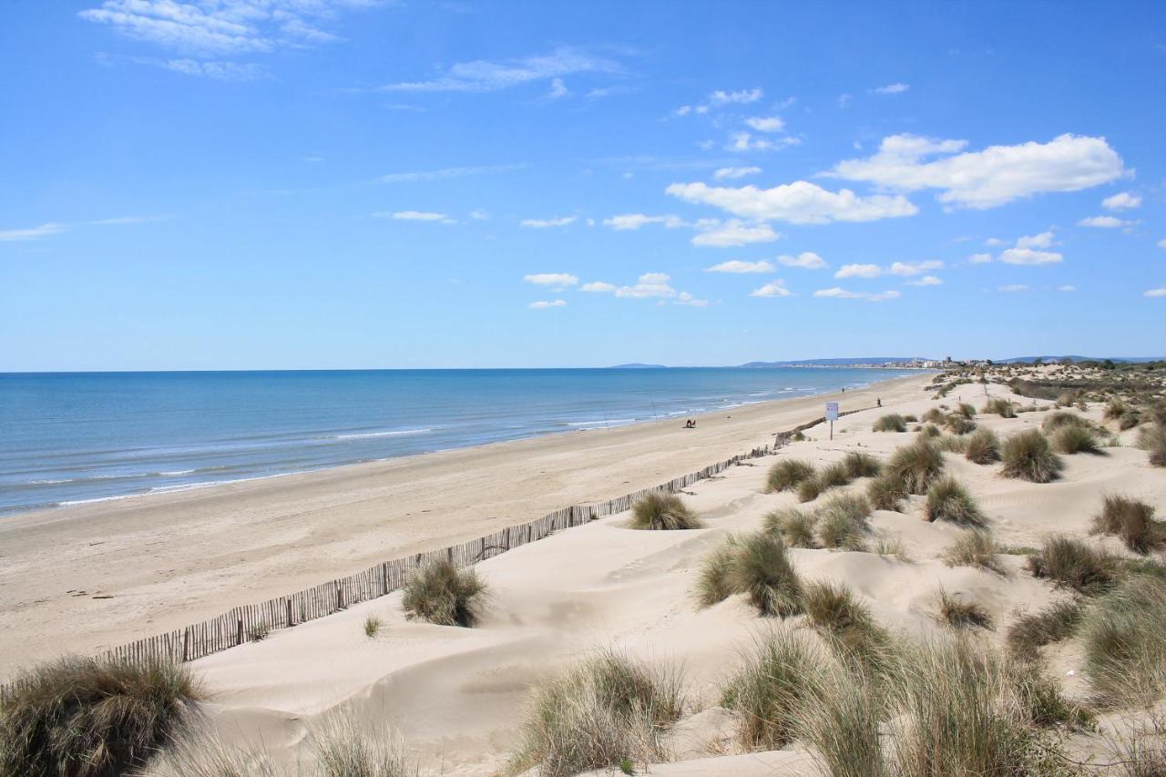 Superbe T2 neuf, climatisé 2nd ligne, balcon, jardin, prestations haut de gamme Carnon-Plage Exterior foto