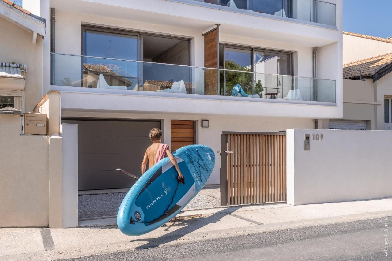 Superbe T2 neuf, climatisé 2nd ligne, balcon, jardin, prestations haut de gamme Carnon-Plage Exterior foto